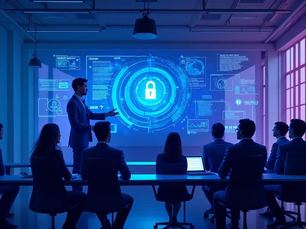 Professionelle Cybersicherheits-Schulung (Vollständig KI-generiertes Bild)